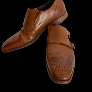 Asher Green Leather Dress Shoes Double Monk 8.5